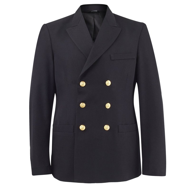 100% Wool Navy Men's Service Dress Blue Uniform Coat
