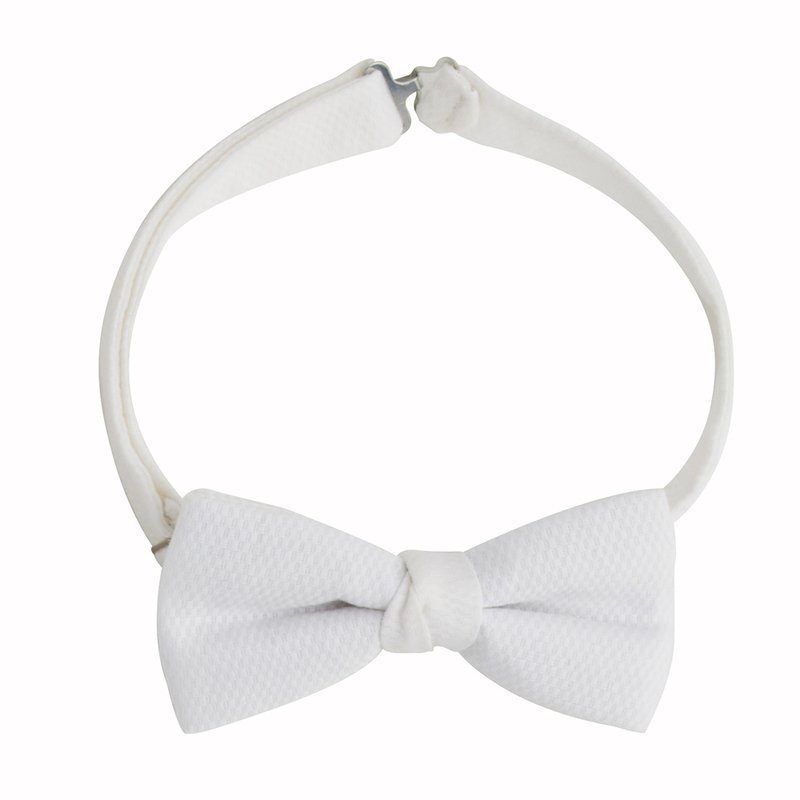Navy Mess Dress White Bow Tie with Band