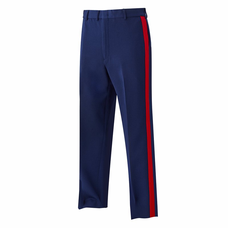 Marine Corps Men's Officer Premium Dress Blue Wool Uniform Pants