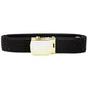 Navy Belt & Buckle with 24K Gold Buckle and Tip (Black)