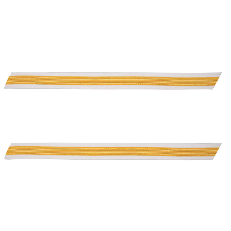 Army Service Stripe: Gold Embroidered on White - male