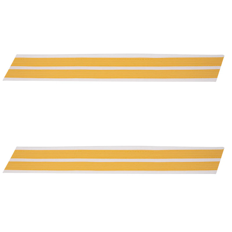 Army Service Stripe: Gold Embroidered on White - male