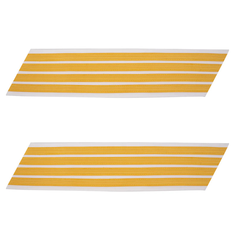 Army Service Stripe: Gold Embroidered on White - male
