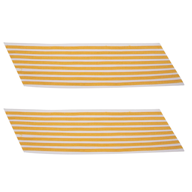 Army Service Stripe: Gold Embroidered on White - female