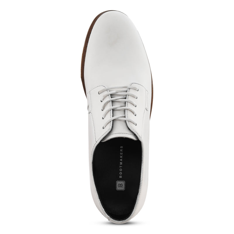 Oxford Corium White leather Shoes