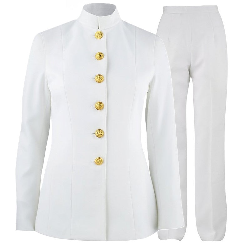 Navy Women's Service Dress White Uniform Set w/Pants