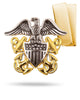 Garrison Cap Miniature Device w/Ensign Bars