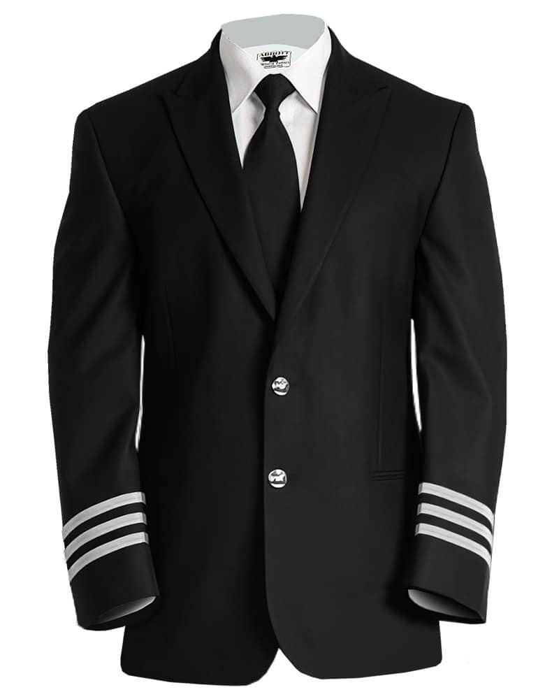 (Black & Silver Stripes) First Officer Blazer