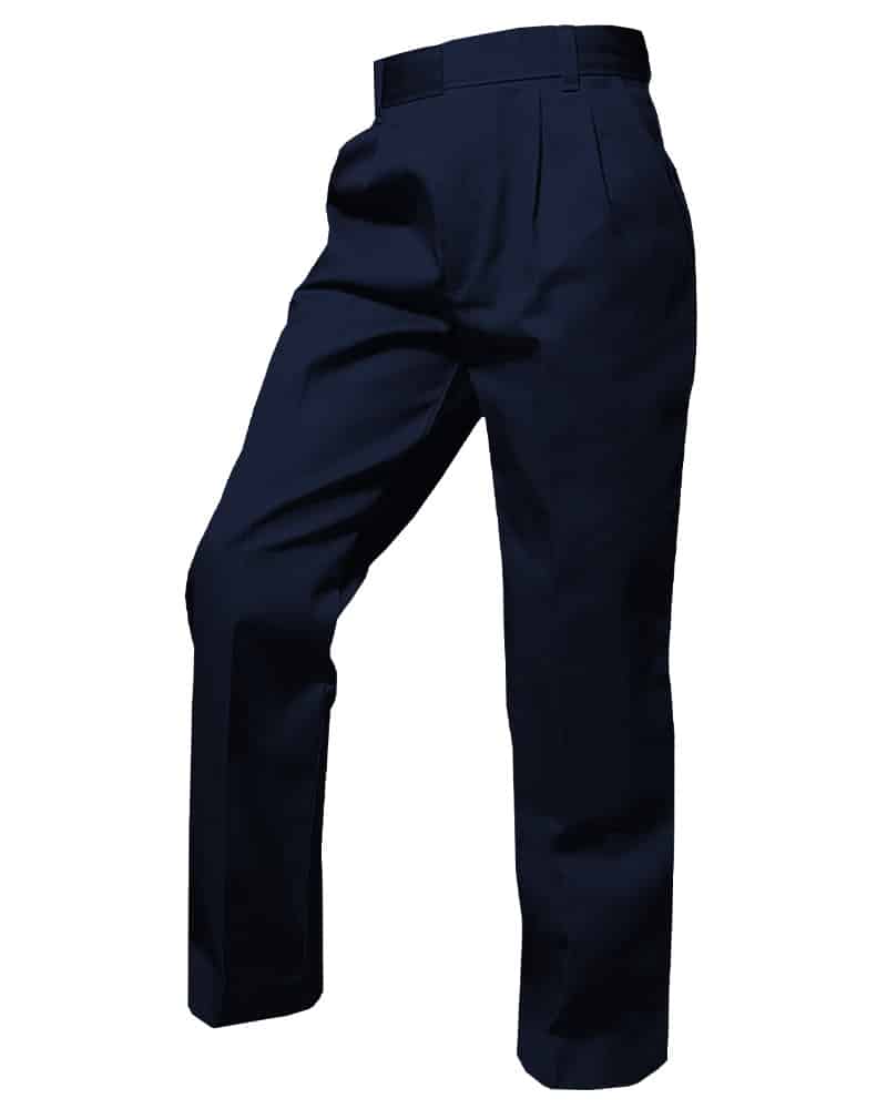 Trousers – Pleated Front Navy Blue
