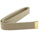 MARINE CORPS KHAKI BELT WITH TIP: 24K GOLD PLATED