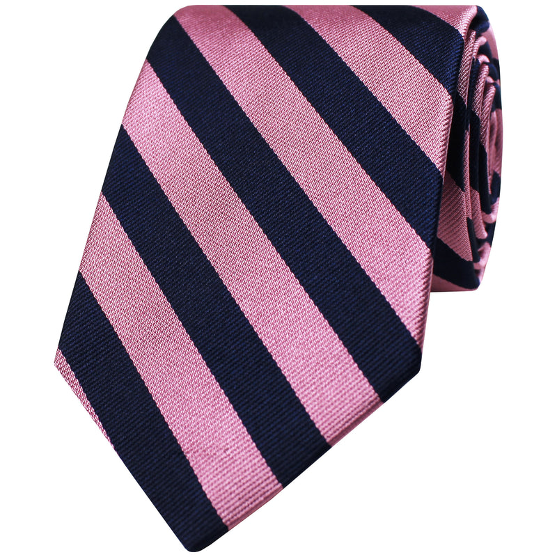 Plain Striped Silk Tie