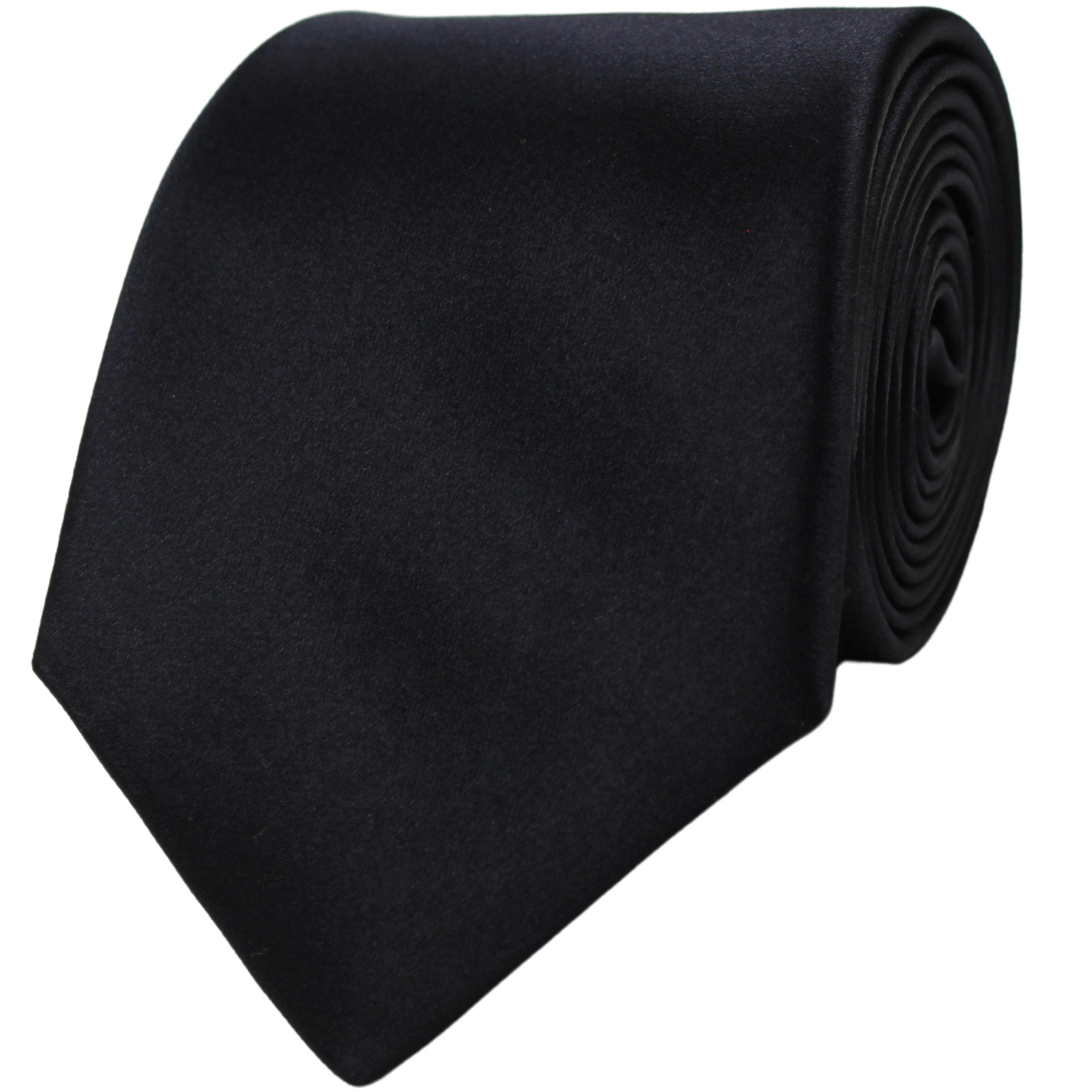 Plain Black Silk Formalwear Tie
