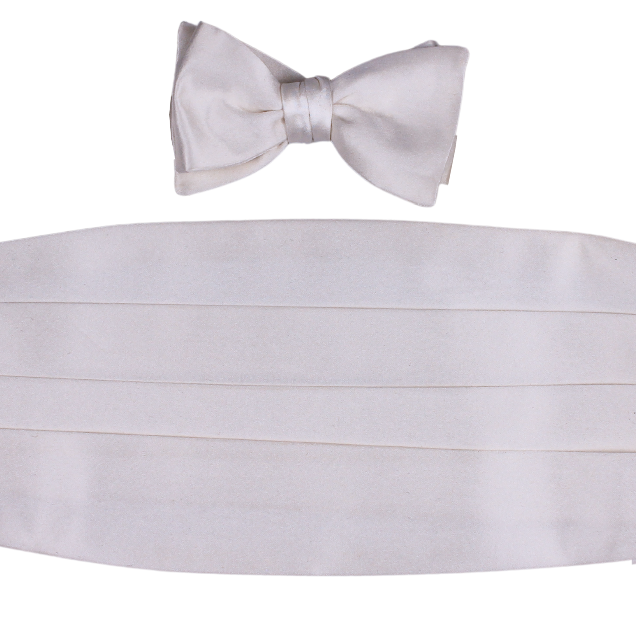Plain White Silk Formalwear Set