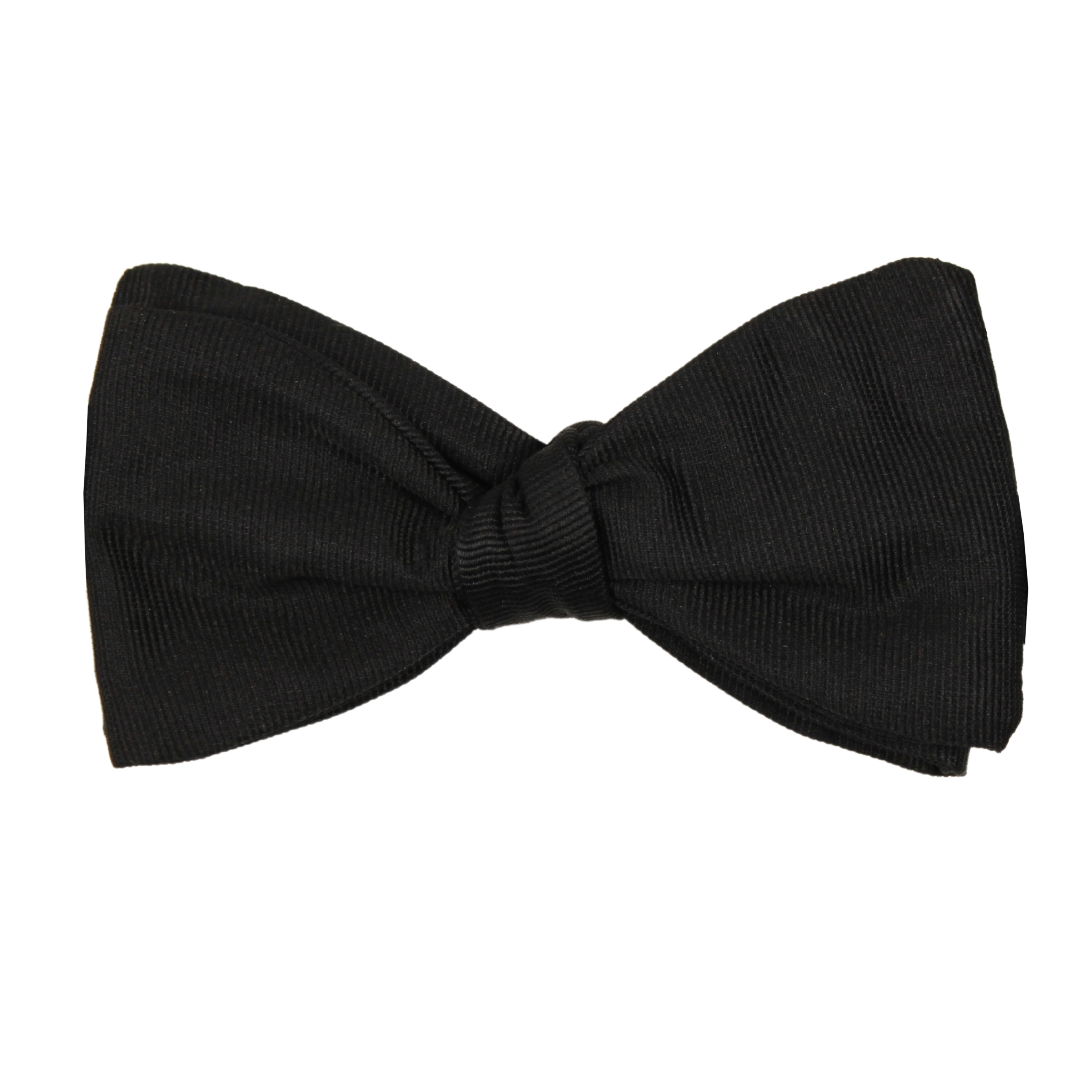 Black Silk Grosgrain Twill Formalwear Bow Tie