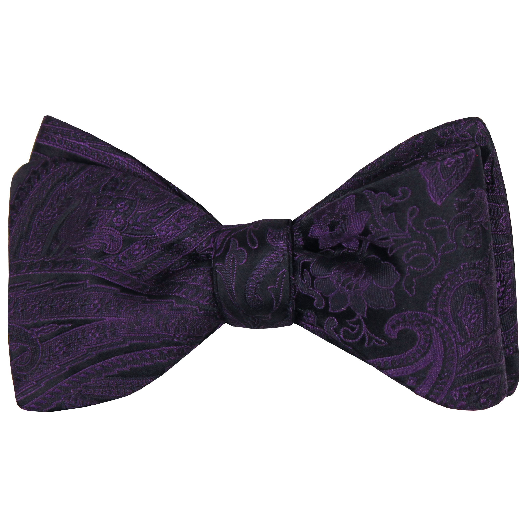 Purple Floral Silk Formalwear Bow Tie