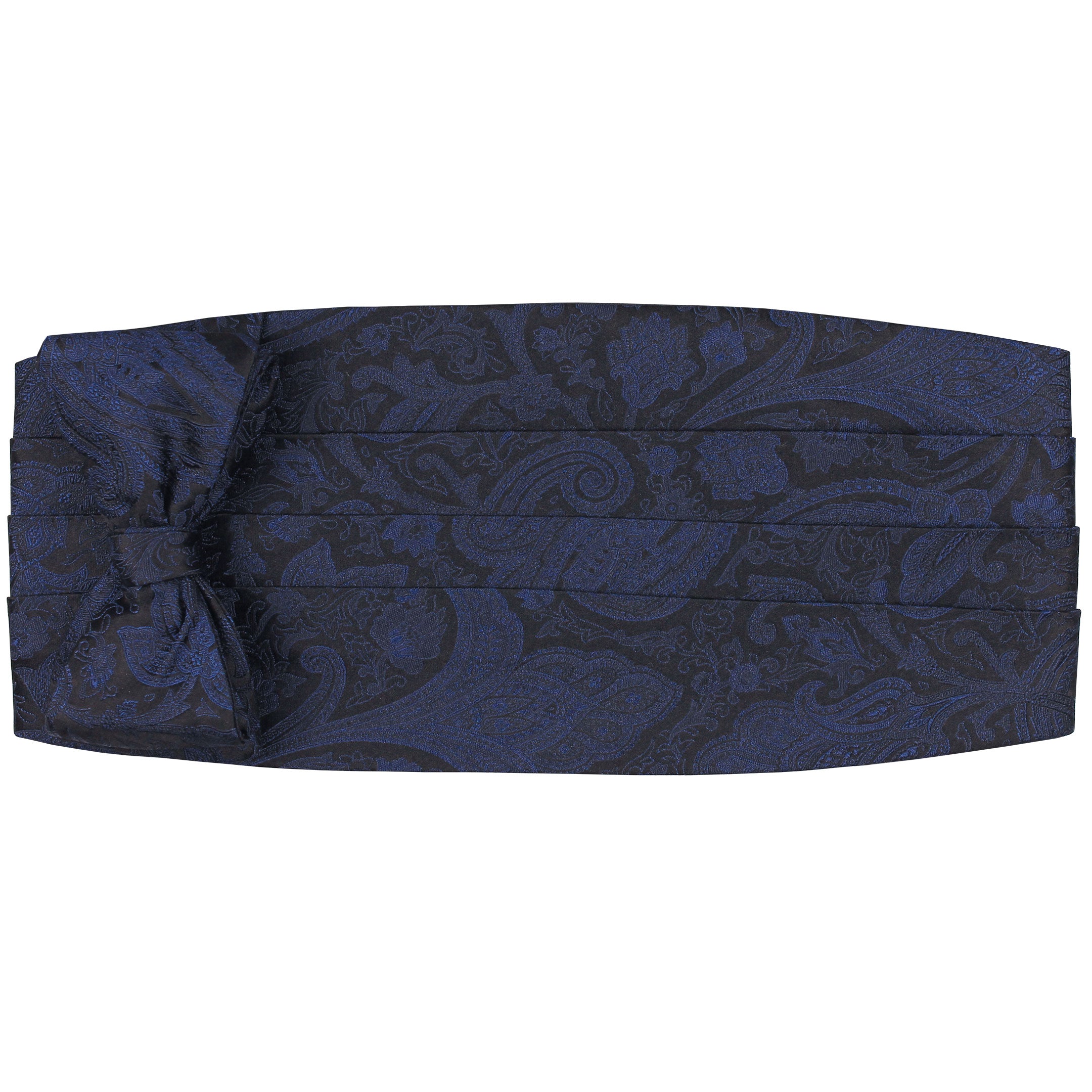 Navy Blue Floral Silk Formalwear Set