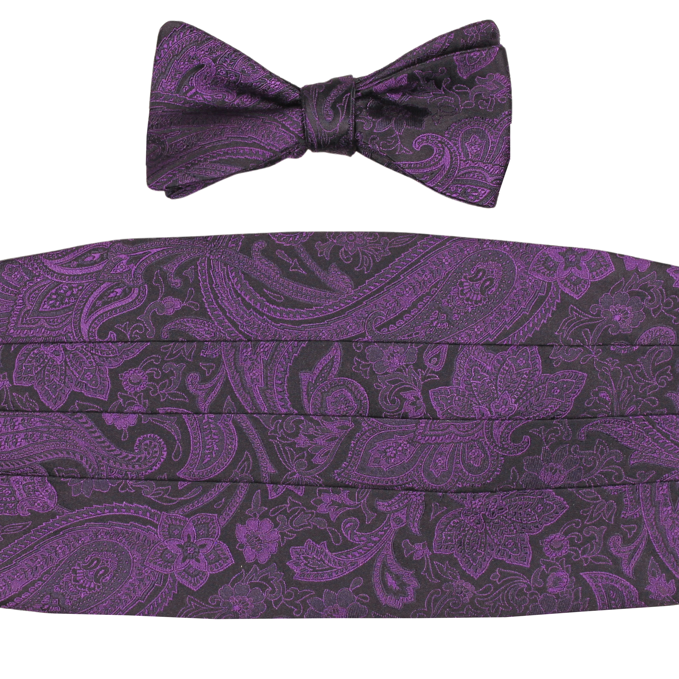 Purple Floral Silk Formalwear Set