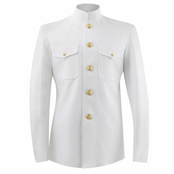 Navy Men's Service Dress White Uniform Coat – Nate Woodard Navy Men's Service Dress White Uniform Coat – Nate Woodard