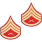 MARINE CORPS EVENING DRESS RANK PATCHES FOR ENLISTED: EMBROIDERED