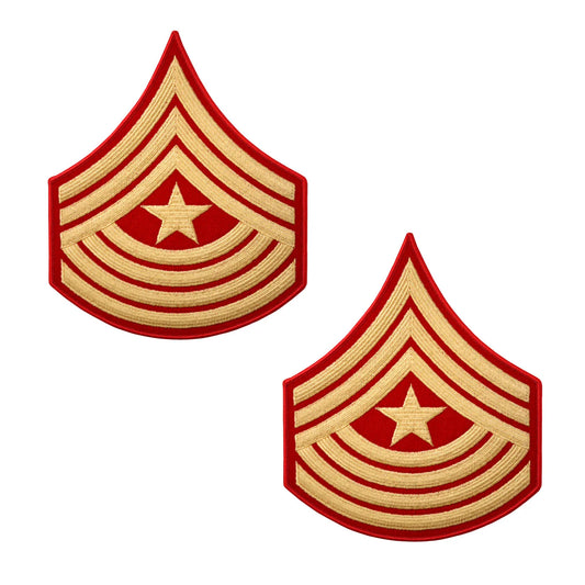 MARINE CORPS EVENING DRESS RANK PATCHES FOR ENLISTED: EMBROIDERED