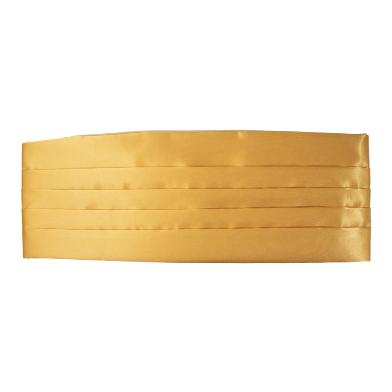 Men's and Women's Satin Gold Navy Cummerbund