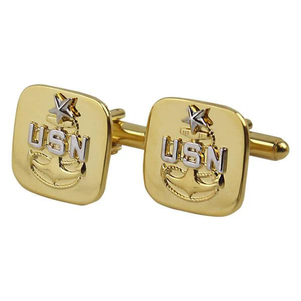 Navy Chief Cufflinks with Chief Crest