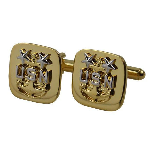 Navy Chief Cufflinks with Chief Crest