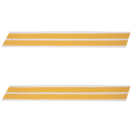 Army Service Stripe: Gold Embroidered on White - male