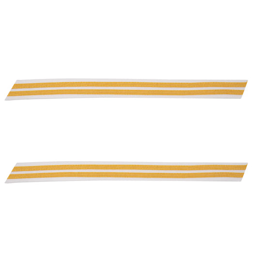 Army Service Stripe: Gold Embroidered on White - female