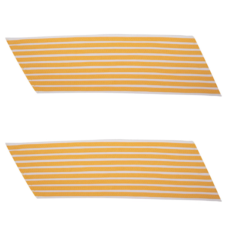 Army Service Stripe: Gold Embroidered on White - female