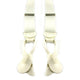 Suspenders: White with Leather-End