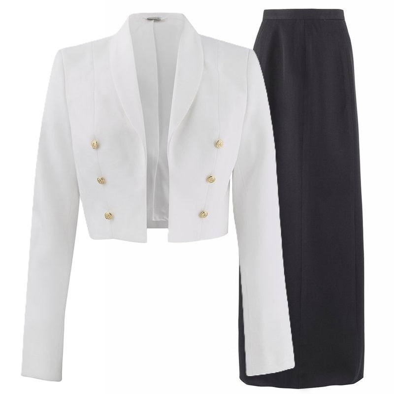 Coast Guard Women's Dinner Dress White Uniform Set