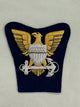 Hand Embroidered Gold Bullion Coast Guard Officer Crest with Cap Band for Combination Cover