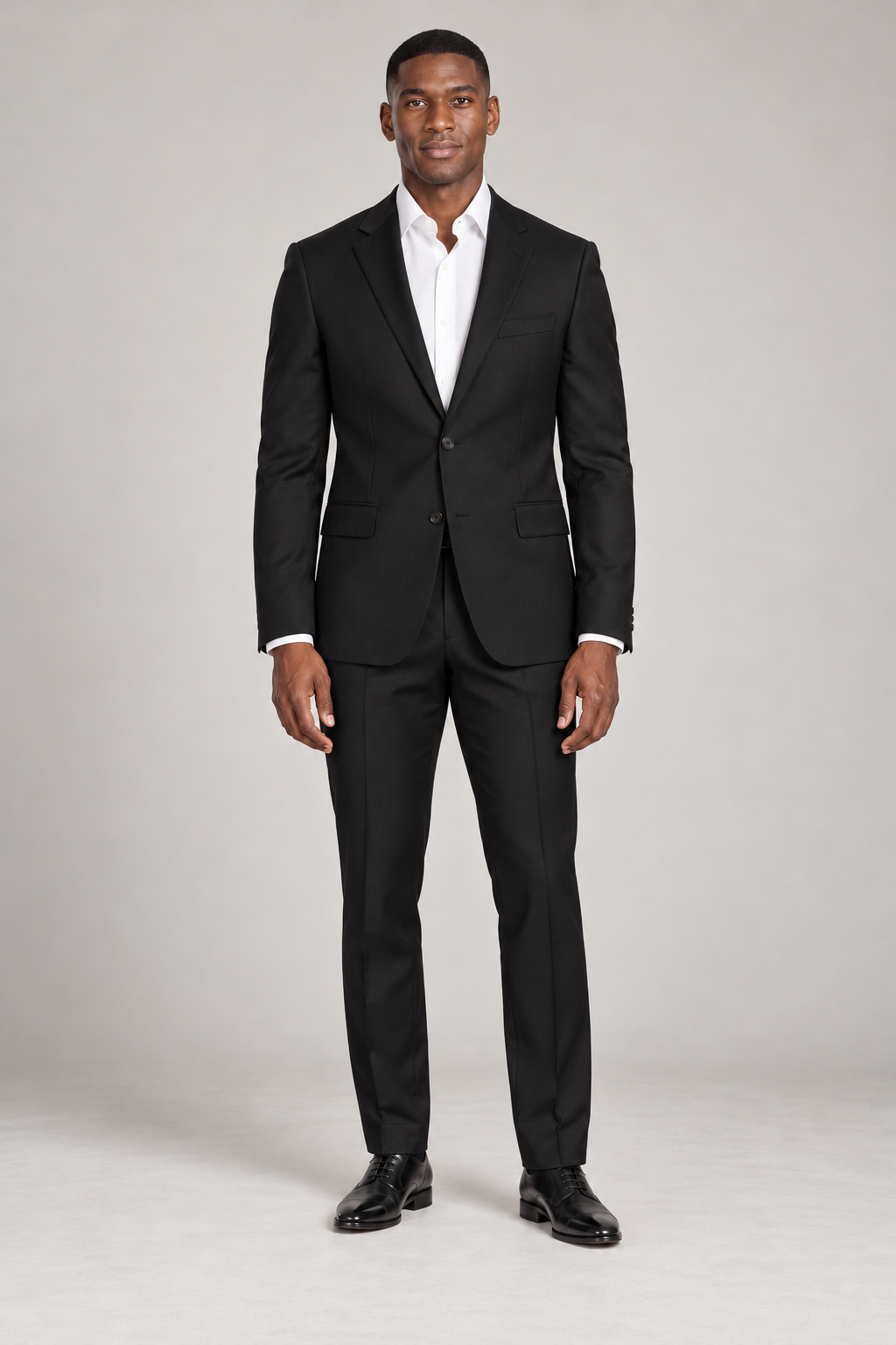 The Rockwell Black Super 120s Suit