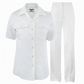 Navy Women's Summer White Uniform Set w/Pants