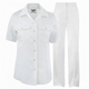 Navy Women's Summer White Uniform Set w/Pants