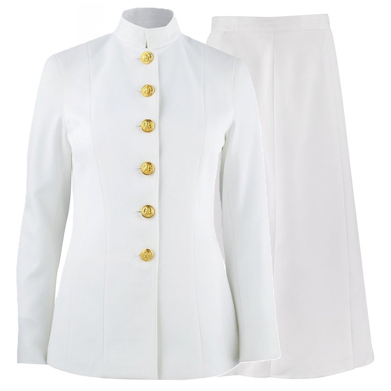 Navy Women's Service Dress White Uniform Set w/Skirt