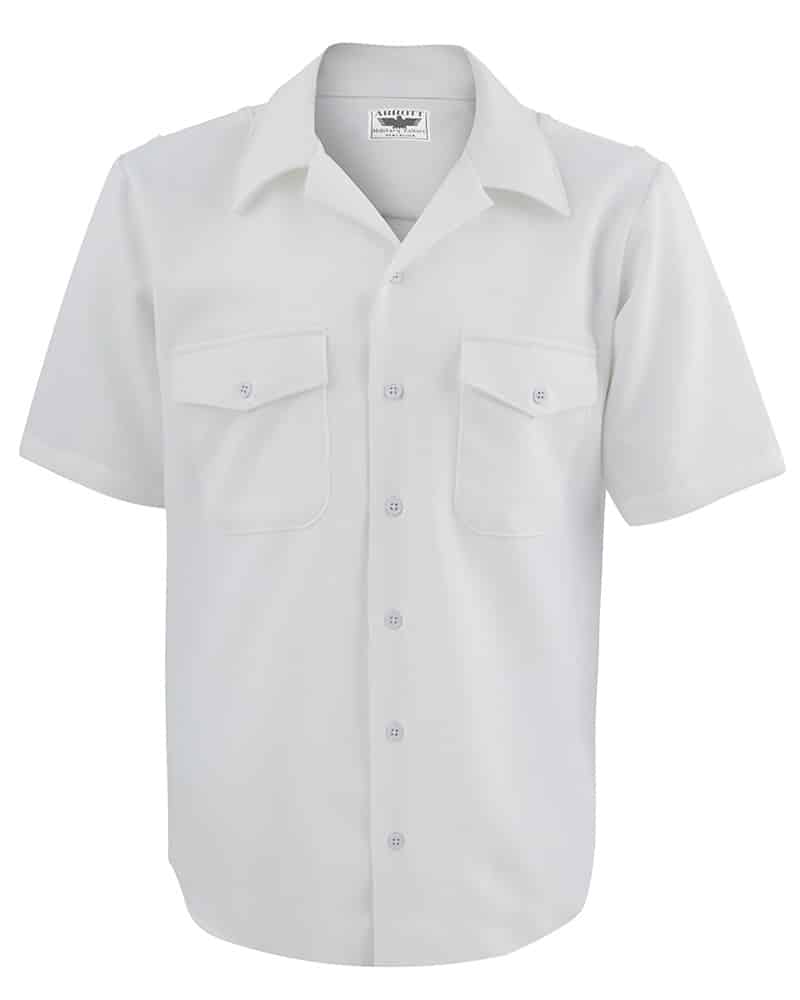 Navy Men's Summer White Uniform Shirt