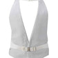 Vest – White Formal Pique w/Gold Buttons