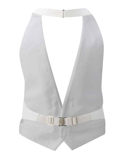 Vest – White Formal Pique w/Gold Buttons