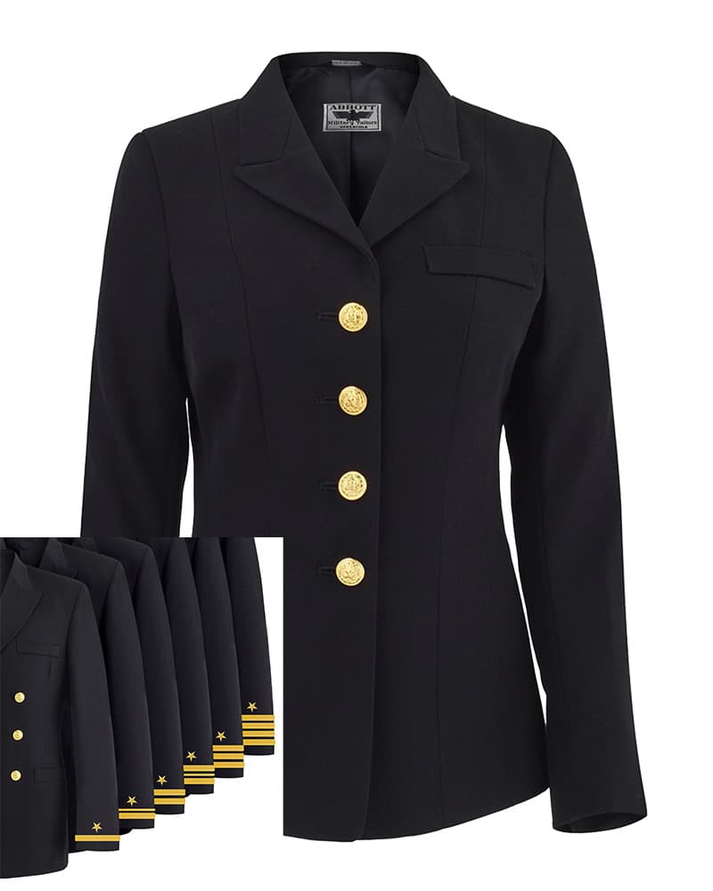 Coat Service Dress Blues Female w/Striping
