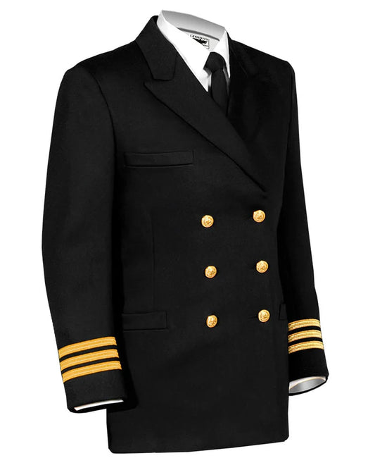 Double Breasted (Black & Gold Stripes) Blazer (American Made)