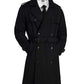Double Breasted Overcoat Black