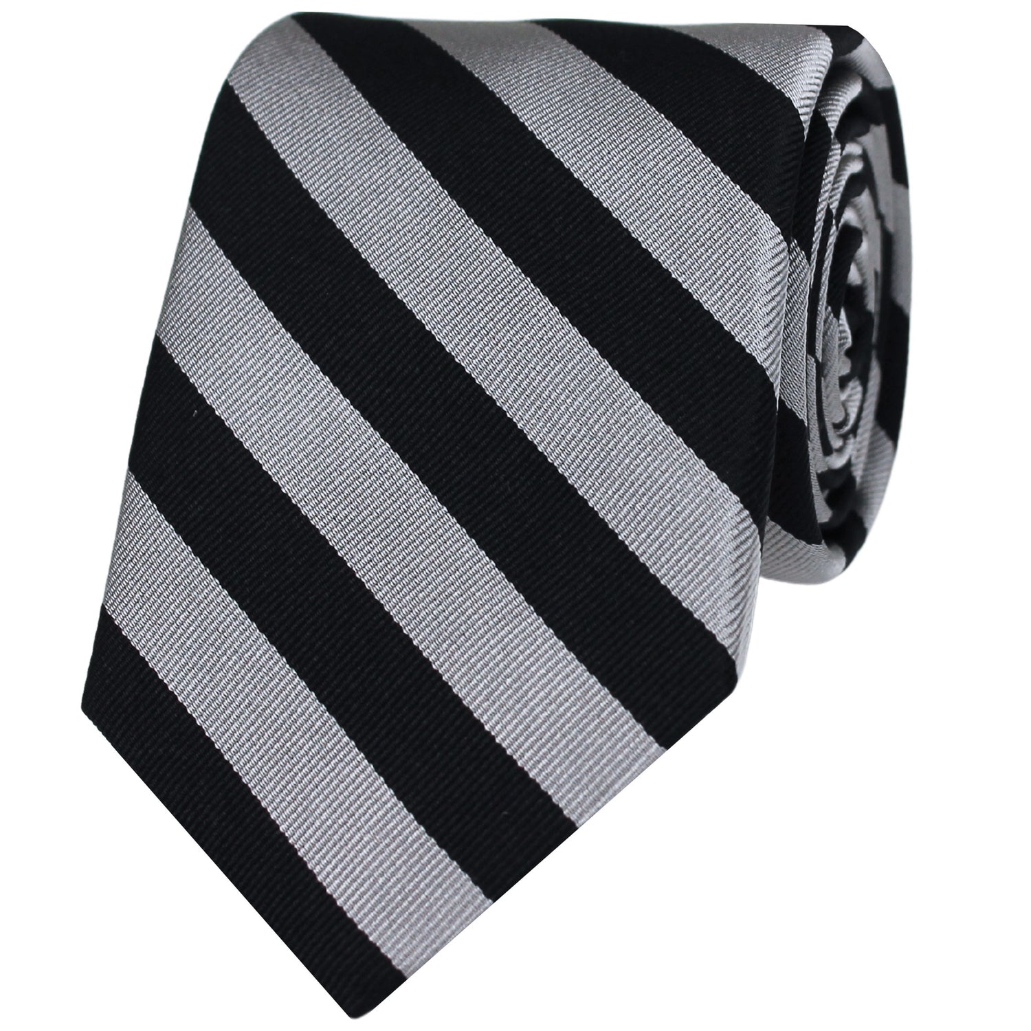 Plain Striped Silk Tie