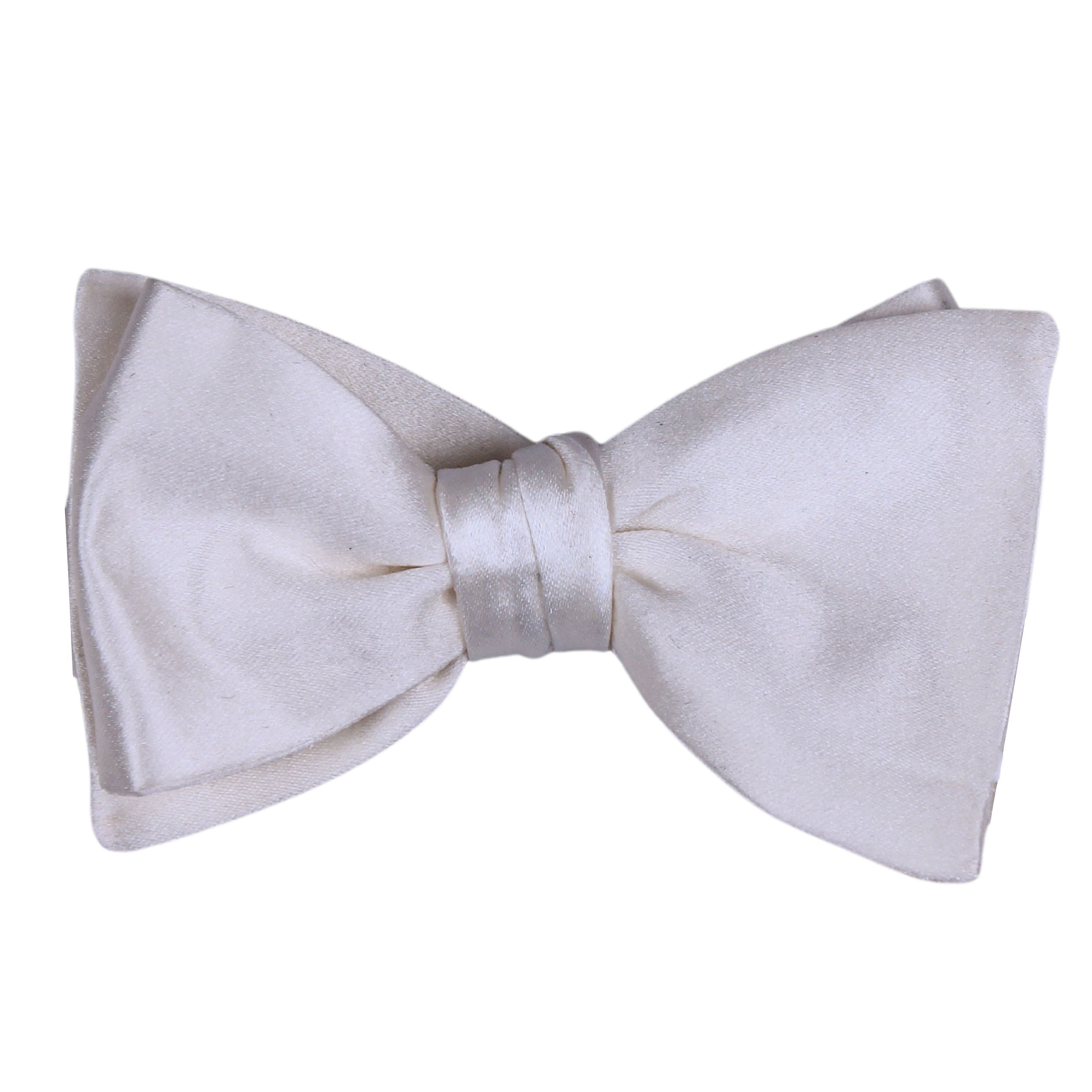 Plain White Silk Formalwear Bow Tie