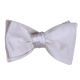 Plain White Silk Formalwear Bow Tie