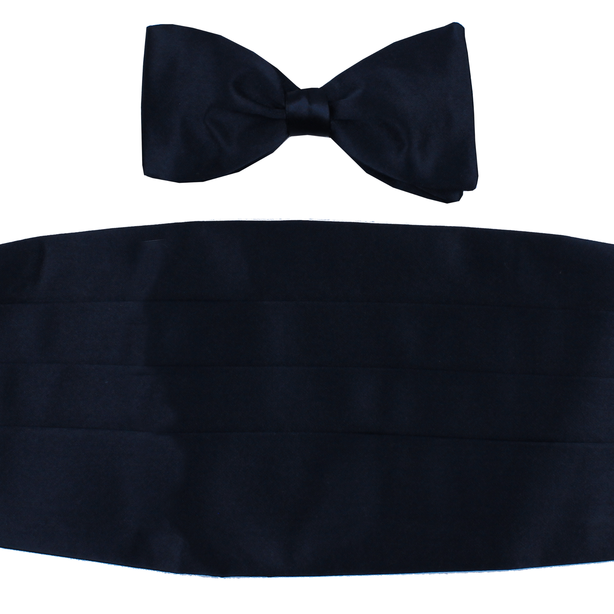 Plain Navy Blue Silk Formalwear Set
