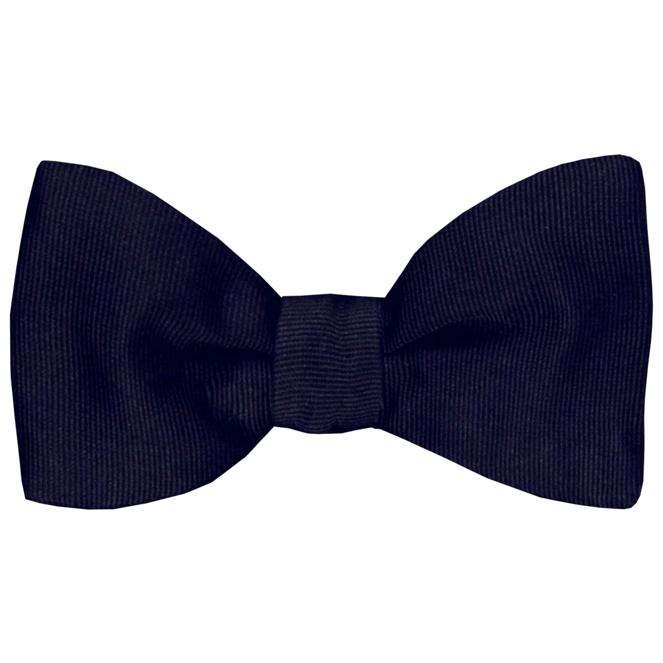 Navy Blue Silk Grosgrain Twill Formalwear Bow Tie