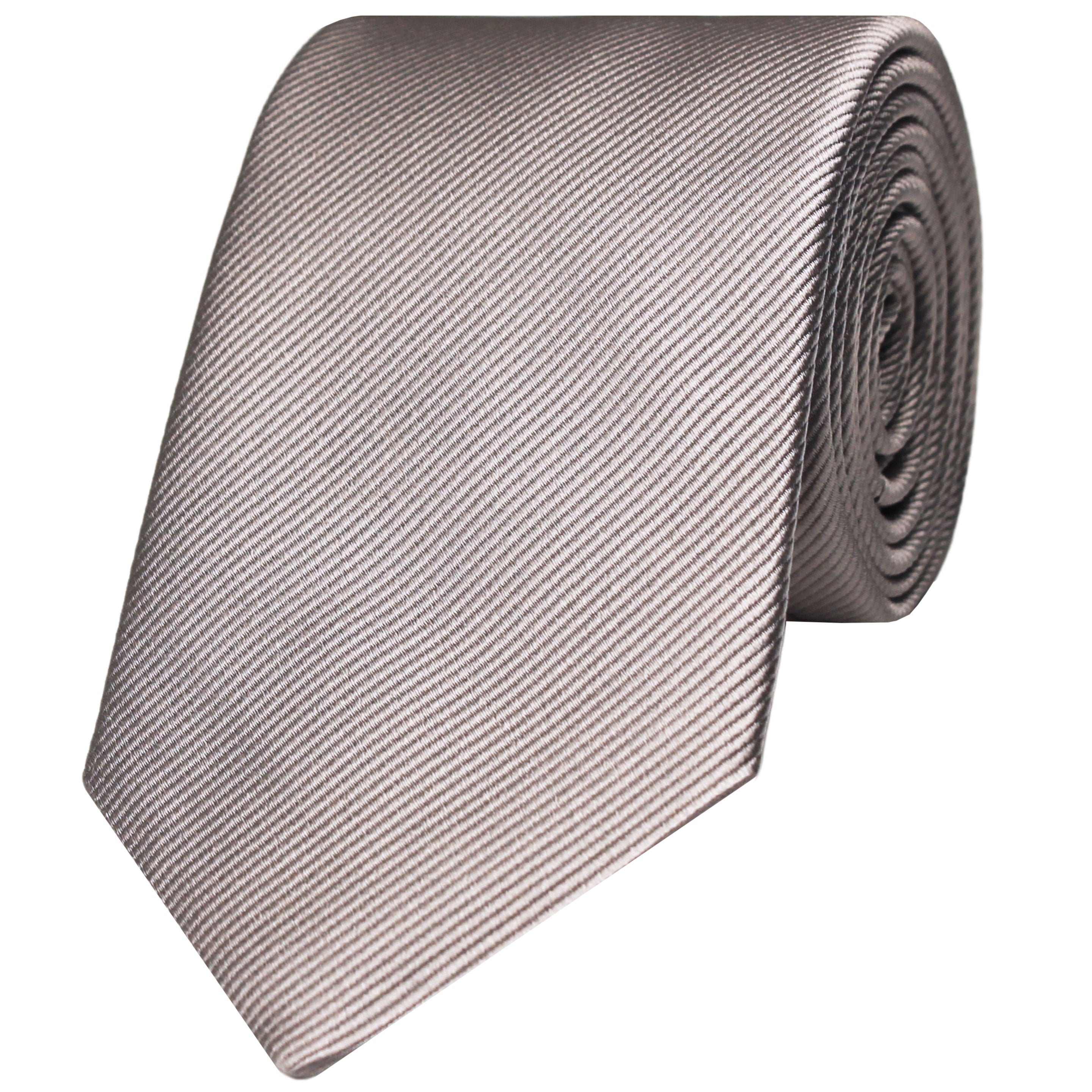 Gold Woven Twill Solid Silk Tie