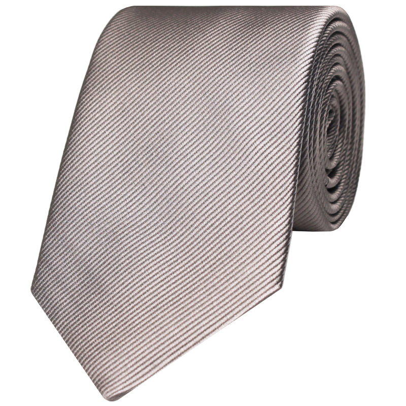 Woven Twill Solid Silk Tie